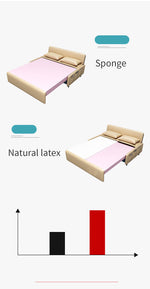 「高級PUレザー&木製ソファーベッド - 快適さとスタイリッシュなデザインの両立」 fxgz-275