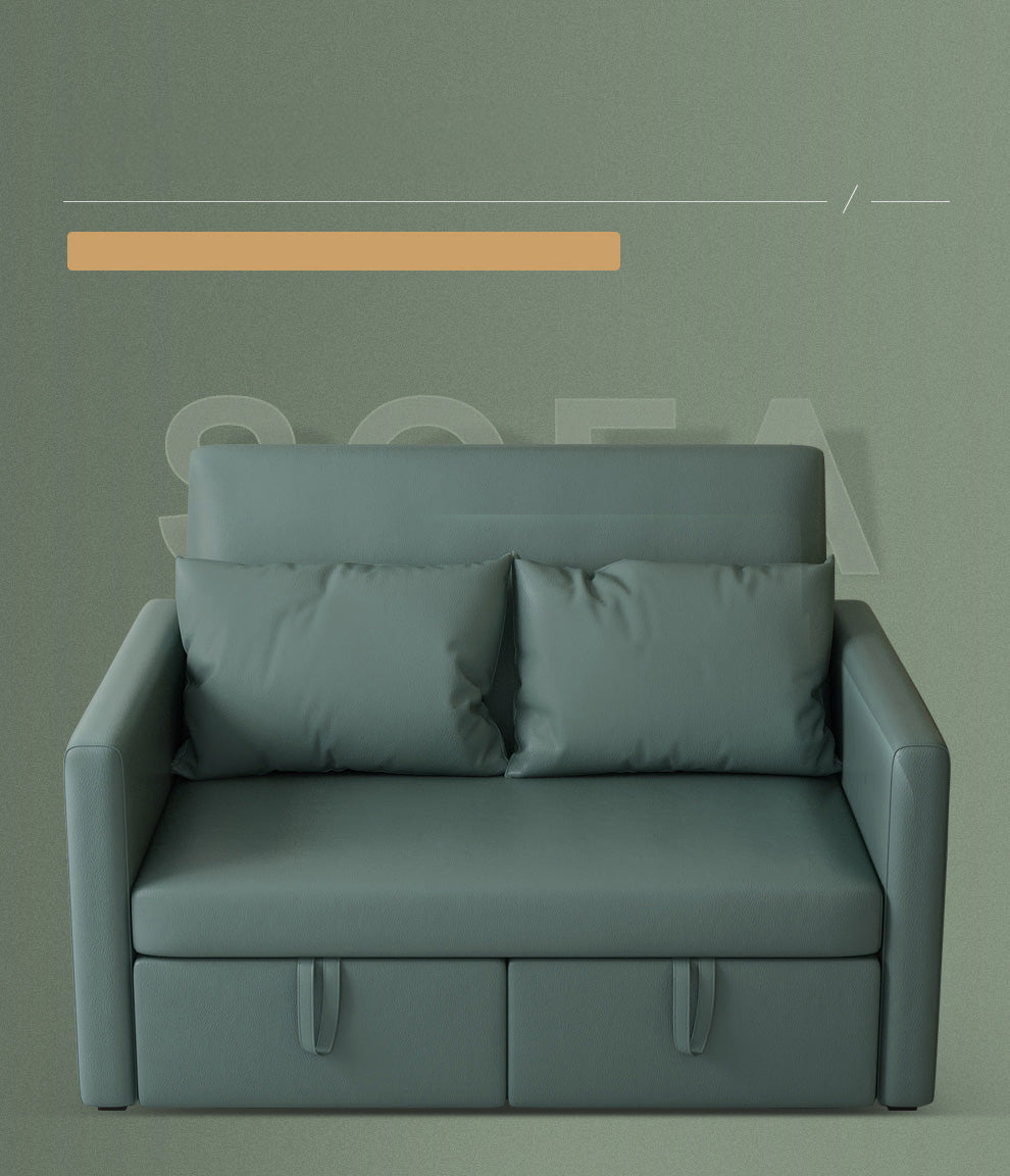 エアレザー製木製フレームの快適ソファーベッド - 一台で二役の優れもの fxgz-277