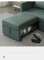 エアレザー製木製フレームの快適ソファーベッド - 一台で二役の優れもの fxgz-277