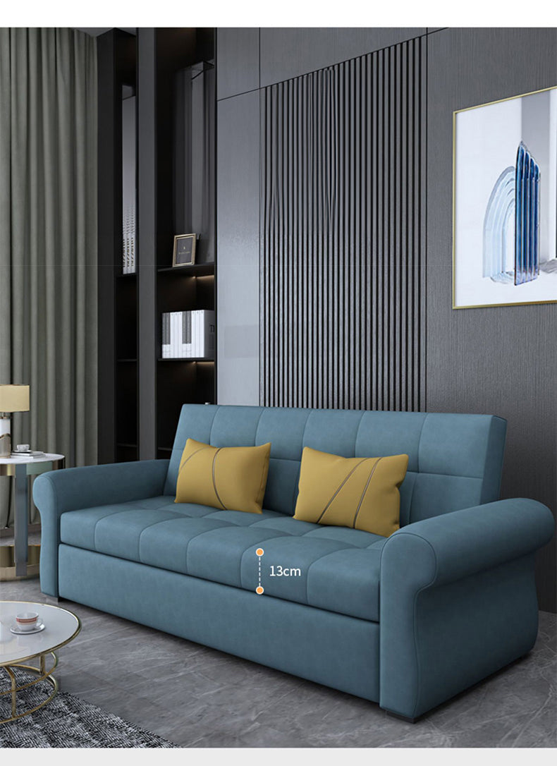 「多機能ソファーベッド 木製フレーム&エアレザー仕上げ 人気快適インテリア」 fxgz-278