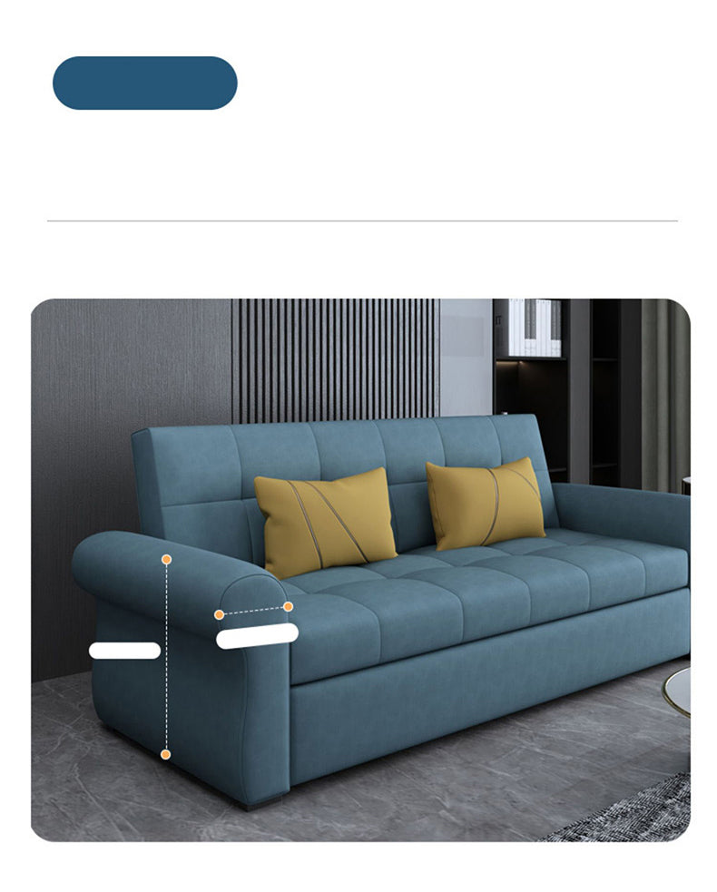 「多機能ソファーベッド 木製フレーム&エアレザー仕上げ 人気快適インテリア」 fxgz-278