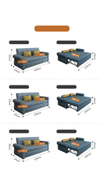 「多機能ソファーベッド 木製フレーム&エアレザー仕上げ 人気快適インテリア」 fxgz-278