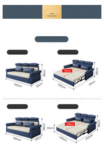 「多機能ソファーベッド 木製フレーム エアレザー仕上げ 快適リビングスペースを」 fxgz-290