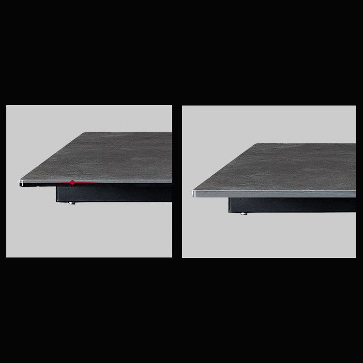 【高級感溢れる】セラミック+ステンレス+ガラス製テーブル|デザイン&耐久性抜群 fxj-681