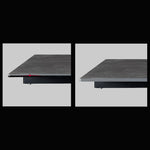 【高級感溢れる】セラミック+ステンレス+ガラス製テーブル|デザイン&耐久性抜群 fxj-681