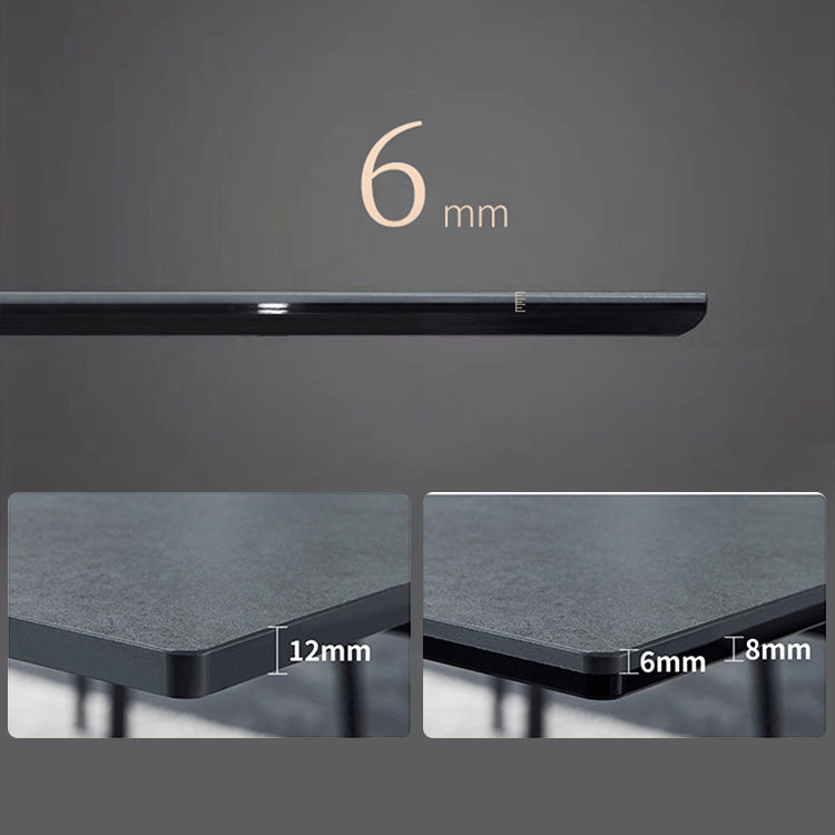 【高級感溢れる】セラミック+ステンレス+ガラス製テーブル|デザイン&耐久性抜群 fxj-681