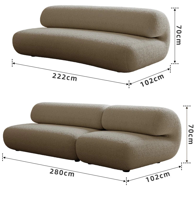 スタイリッシュなパインシープボアソファー|モダンデザインでリラックス空間を演出! fxmj-3037