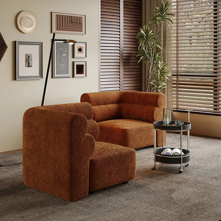 シンプルでスタイリッシュな無垢材ソファー|シェニール生地の快適さと高級感を体験しよう! fxmj-3041