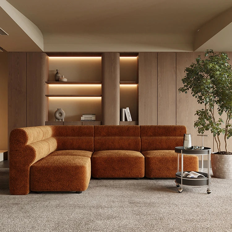 シンプルでスタイリッシュな無垢材ソファー|シェニール生地の快適さと高級感を体験しよう! fxmj-3041