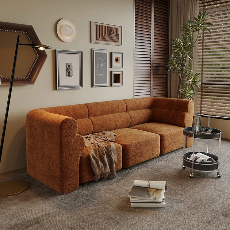 シンプルでスタイリッシュな無垢材ソファー|シェニール生地の快適さと高級感を体験しよう! fxmj-3041