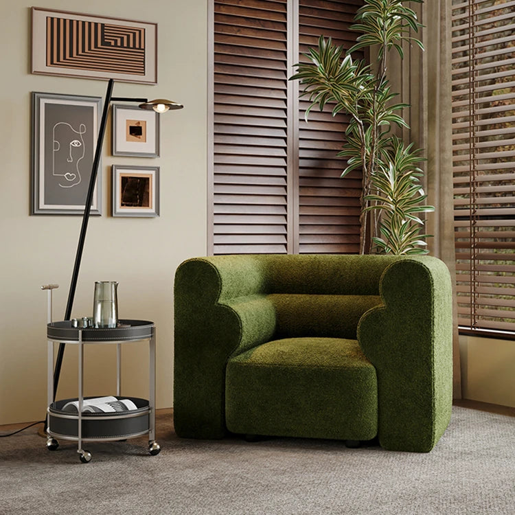 シンプルでスタイリッシュな無垢材ソファー|シェニール生地の快適さと高級感を体験しよう! fxmj-3041