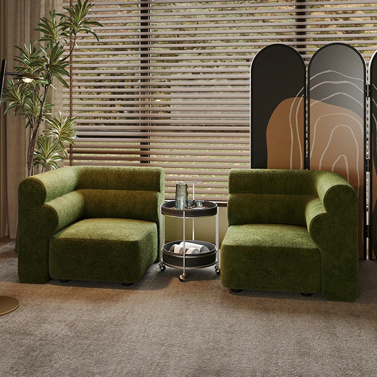 シンプルでスタイリッシュな無垢材ソファー|シェニール生地の快適さと高級感を体験しよう! fxmj-3041