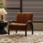 シンプルでおしゃれな無垢材シェニールチェア|リビングや書斎に最適なデザイン家具 fxmj-3043