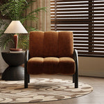 シンプルでおしゃれな無垢材シェニールチェア|リビングや書斎に最適なデザイン家具 fxmj-3043