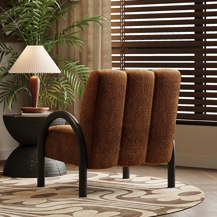 シンプルでおしゃれな無垢材シェニールチェア|リビングや書斎に最適なデザイン家具 fxmj-3043