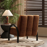 シンプルでおしゃれな無垢材シェニールチェア|リビングや書斎に最適なデザイン家具 fxmj-3043