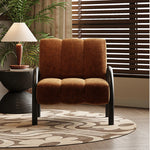 シンプルでおしゃれな無垢材シェニールチェア|リビングや書斎に最適なデザイン家具 fxmj-3043