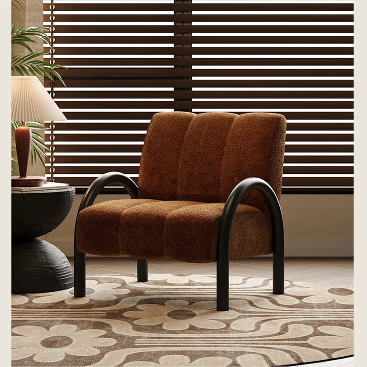 シンプルでおしゃれな無垢材シェニールチェア|リビングや書斎に最適なデザイン家具 fxmj-3043