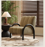 シンプルでおしゃれな無垢材シェニールチェア|リビングや書斎に最適なデザイン家具 fxmj-3043