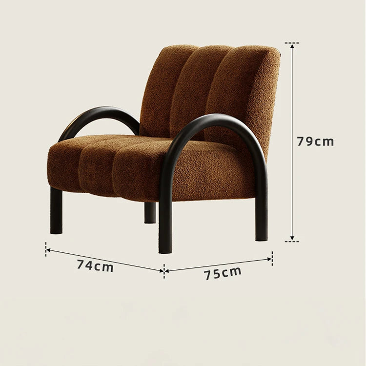 シンプルでおしゃれな無垢材シェニールチェア|リビングや書斎に最適なデザイン家具 fxmj-3043