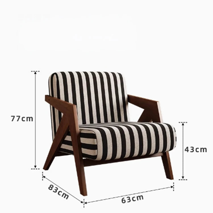 アッシュ材製モダンチェア|綿麻ファブリックのスタイリッシュデザイン|リビングルームに最適なインテリア家具 fxmj-3044