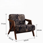 アッシュ材製モダンチェア|綿麻ファブリックのスタイリッシュデザイン|リビングルームに最適なインテリア家具 fxmj-3044