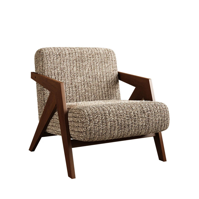 アッシュ材製モダンチェア|綿麻ファブリックのスタイリッシュデザイン|リビングルームに最適なインテリア家具 fxmj-3044