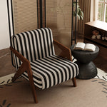 アッシュ材製モダンチェア|綿麻ファブリックのスタイリッシュデザイン|リビングルームに最適なインテリア家具 fxmj-3044