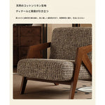 アッシュ材製モダンチェア|綿麻ファブリックのスタイリッシュデザイン|リビングルームに最適なインテリア家具 fxmj-3044