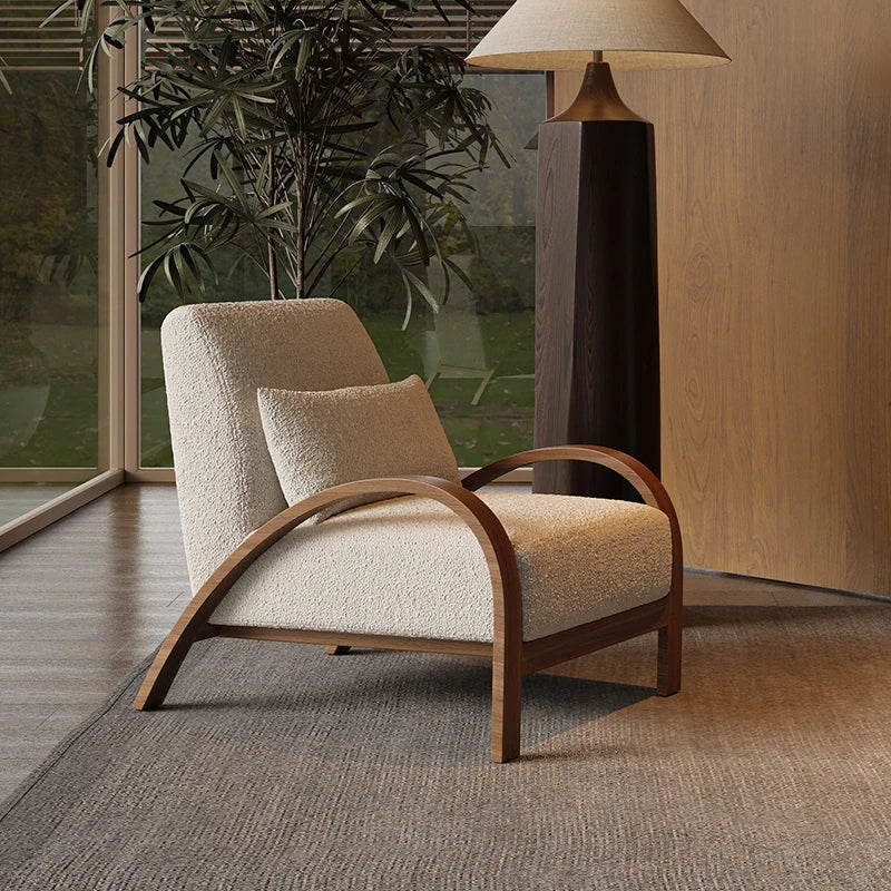 シープボア素材のモダンチェア|北欧風デザインで快適なリビング空間を演出 fxmj-3045