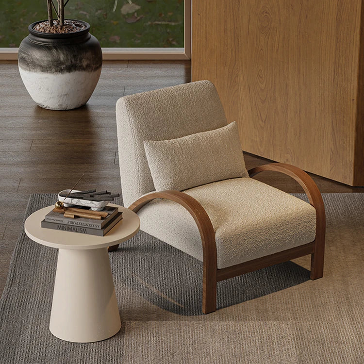 シープボア素材のモダンチェア|北欧風デザインで快適なリビング空間を演出 fxmj-3045
