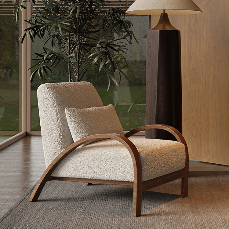 シープボア素材のモダンチェア|北欧風デザインで快適なリビング空間を演出 fxmj-3045