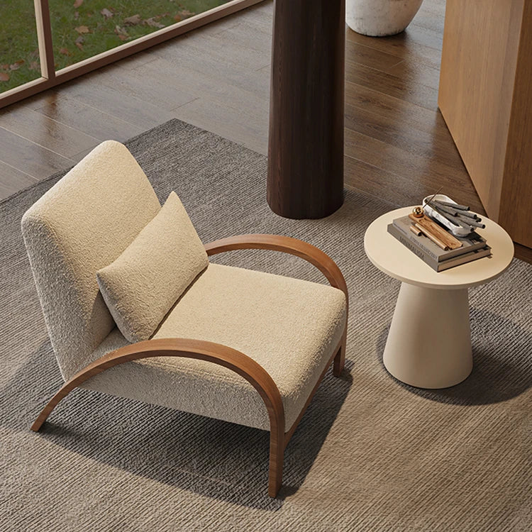 シープボア素材のモダンチェア|北欧風デザインで快適なリビング空間を演出 fxmj-3045