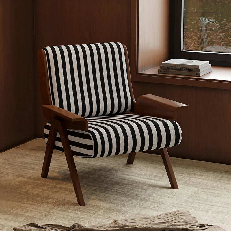 モダンアッシュ材ストライプチェア | おしゃれなリビングインテリアの必需品 fxmj-3046