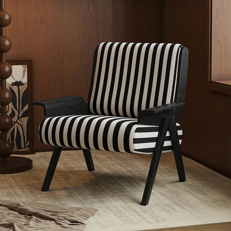 モダンアッシュ材ストライプチェア | おしゃれなリビングインテリアの必需品 fxmj-3046