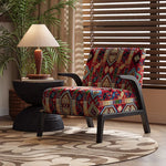 モダンフラワーパターンアームチェア|リビングルームにぴったりな快適なデザイン|おしゃれなインテリアアイテム fxmj-3048