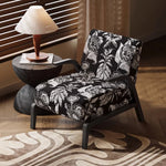 モダンフラワーパターンアームチェア|リビングルームにぴったりな快適なデザイン|おしゃれなインテリアアイテム fxmj-3048