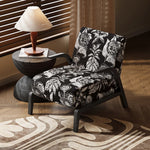 モダンフラワーパターンアームチェア|リビングルームにぴったりな快適なデザイン|おしゃれなインテリアアイテム fxmj-3048