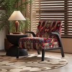 モダンフラワーパターンアームチェア|リビングルームにぴったりな快適なデザイン|おしゃれなインテリアアイテム fxmj-3048