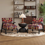 モダンフラワーパターンアームチェア|リビングルームにぴったりな快適なデザイン|おしゃれなインテリアアイテム fxmj-3048