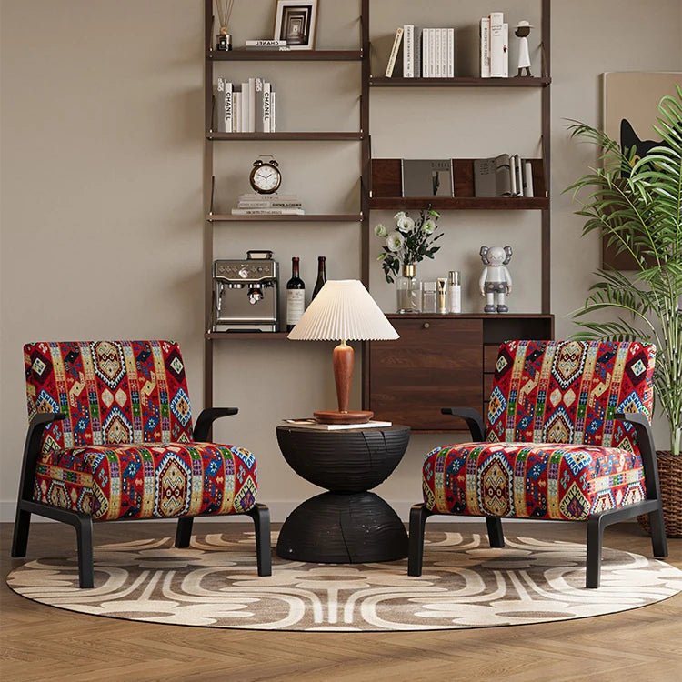 モダンフラワーパターンアームチェア|リビングルームにぴったりな快適なデザイン|おしゃれなインテリアアイテム fxmj-3048