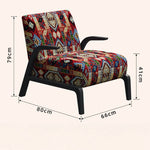 モダンフラワーパターンアームチェア|リビングルームにぴったりな快適なデザイン|おしゃれなインテリアアイテム fxmj-3048