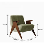 アッシュ材シェニールチェア - シンプルでスタイリッシュなデザインのリビング空間に最適! fxmj-3052