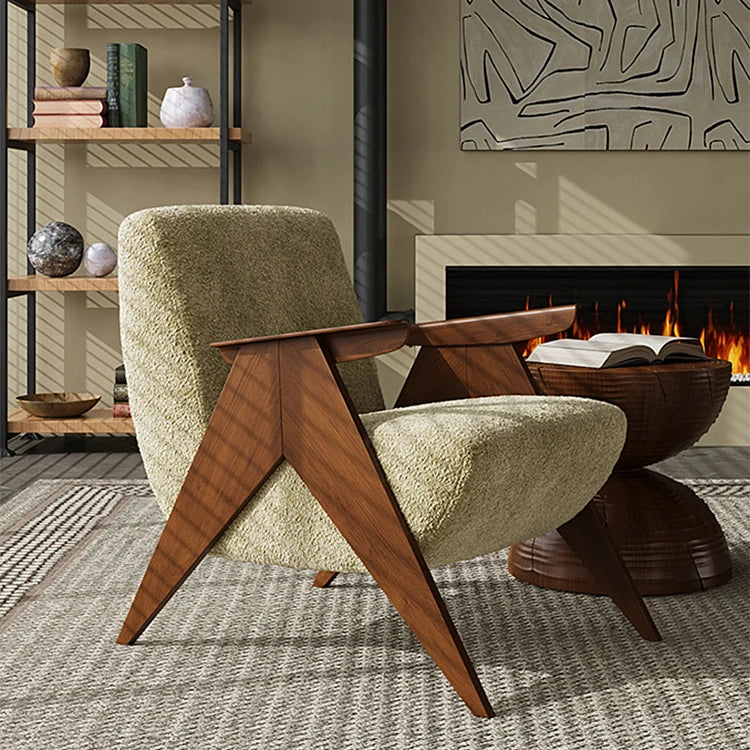 アッシュ材シェニールチェア - シンプルでスタイリッシュなデザインのリビング空間に最適! fxmj-3052