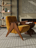 アッシュ材シェニールチェア - シンプルでスタイリッシュなデザインのリビング空間に最適! fxmj-3052