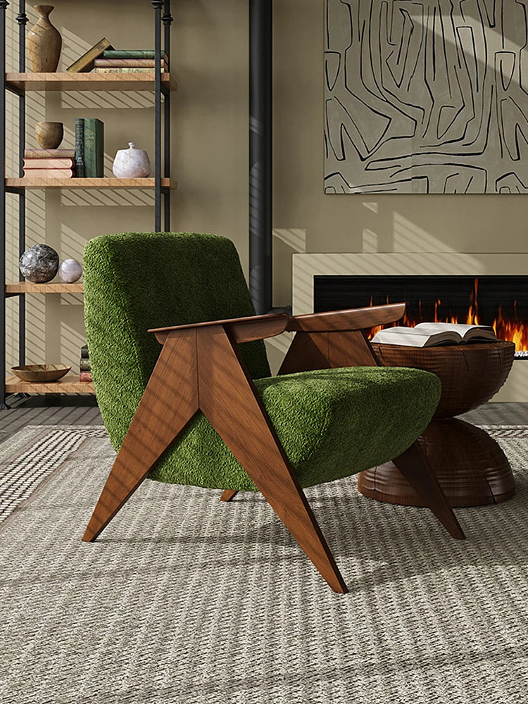 アッシュ材シェニールチェア - シンプルでスタイリッシュなデザインのリビング空間に最適! fxmj-3052