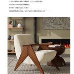 アッシュ材シェニールチェア - シンプルでスタイリッシュなデザインのリビング空間に最適! fxmj-3052