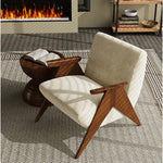 アッシュ材シェニールチェア - シンプルでスタイリッシュなデザインのリビング空間に最適! fxmj-3052