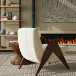 アッシュ材シェニールチェア - シンプルでスタイリッシュなデザインのリビング空間に最適! fxmj-3052