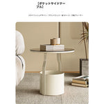 おしゃれなセンターテーブル - 強化ガラス天板&スタイリッシュオレンジベースのサイドテーブル fxmj-3056